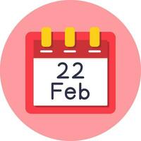 February 22 Vector Icon