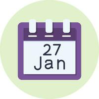 January 27 Vector Icon