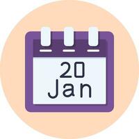 January 20 Vector Icon