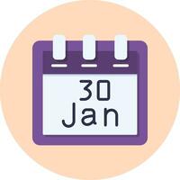 January 30 Vector Icon