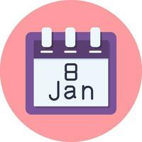 January 8 Vector Icon