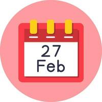 February 27 Vector Icon