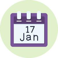 January 17 Vector Icon