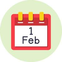 February 1 Vector Icon