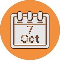 October 7 Vector Icon