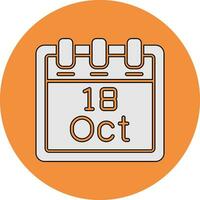 October 18 Vector Icon