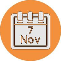 November 7 Vector Icon