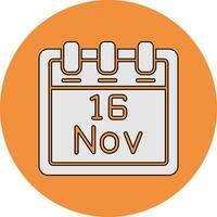 November 16 Vector Icon