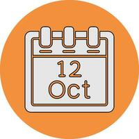 October 12 Vector Icon