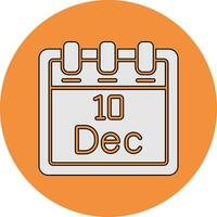 December 10 Vector Icon