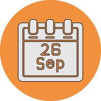 September 26 Vector Icon