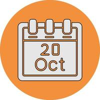 October 20 Vector Icon