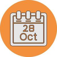 October 28 Vector Icon