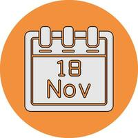 November 18 Vector Icon