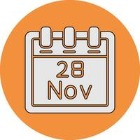 November 28 Vector Icon