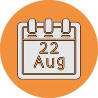 August 22 Vector Icon