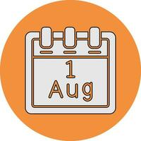 August 1 Vector Icon