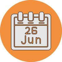 June 26 Vector Icon