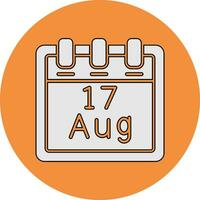 August 17 Vector Icon