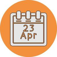 April 23 Vector Icon