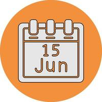 June 15 Vector Icon