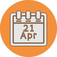 April  21 Vector Icon