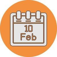 February 10 Vector Icon