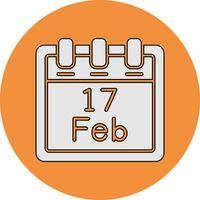 February 17 Vector Icon