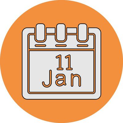 January 11 Vector Icon