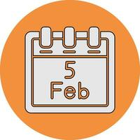 February 5 Vector Icon