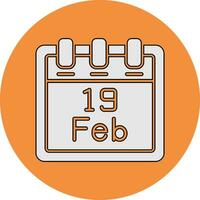 February 19 Vector Icon