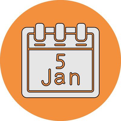 January 5 Vector Icon