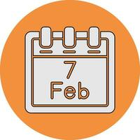 February 7 Vector Icon