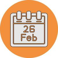 February 26 Vector Icon