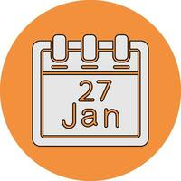 January 27 Vector Icon