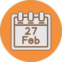 February 27 Vector Icon