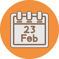 February 23 Vector Icon