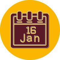 January 16 Vector Icon