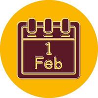 February 1 Vector Icon