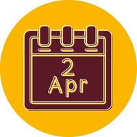 April 2 Vector Icon