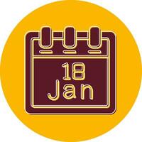 January 18 Vector Icon