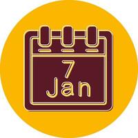 January 7 Vector Icon