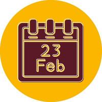 February 23 Vector Icon