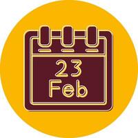 February 23 Vector Icon