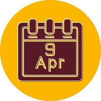 April 9 Vector Icon