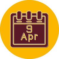 April 9 Vector Icon