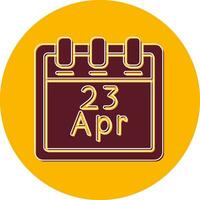 April 23 Vector Icon