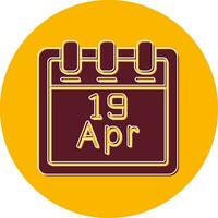 April 19 Vector Icon