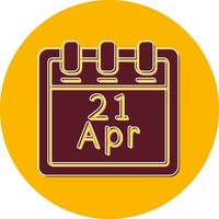 April  21 Vector Icon