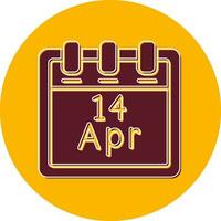 April 14 Vector Icon